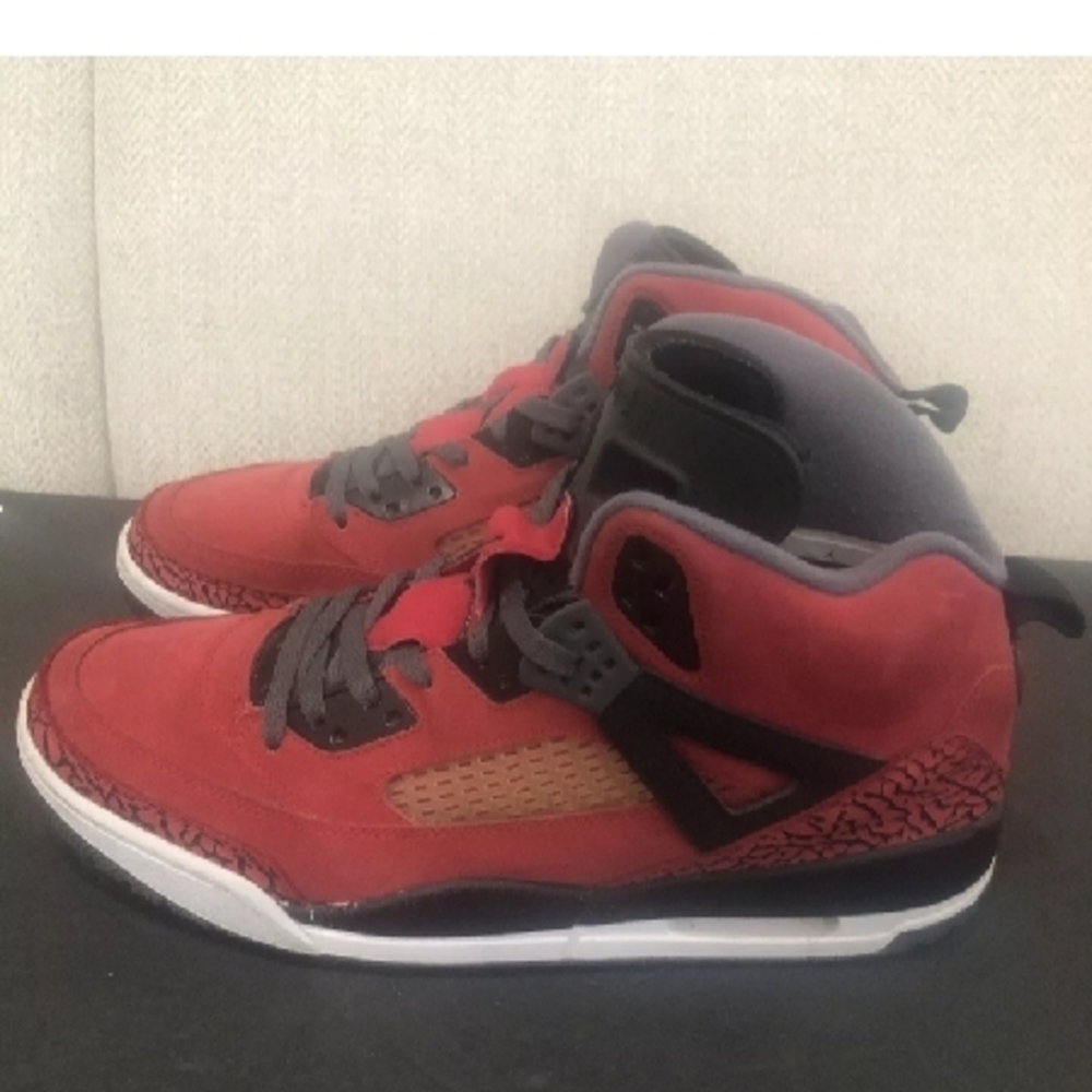 Nike Red and Black High-Top Sneakers